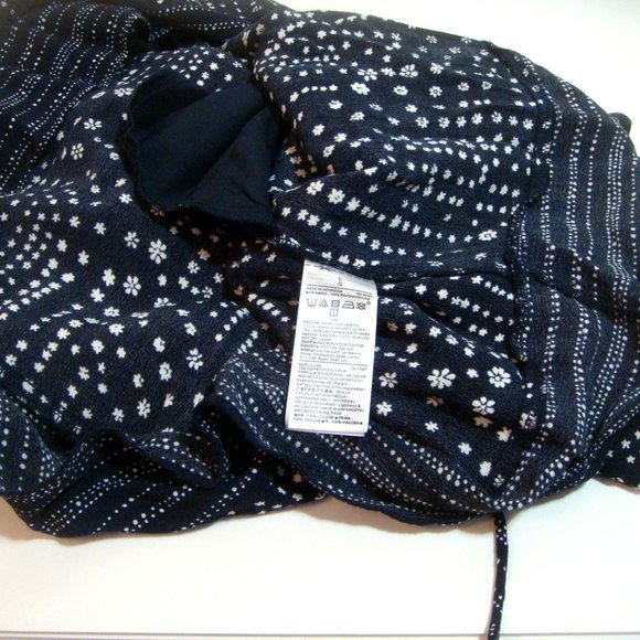 Gap Navy Blue Drawstring Mini Dress Size Large - Picture 6 of 7